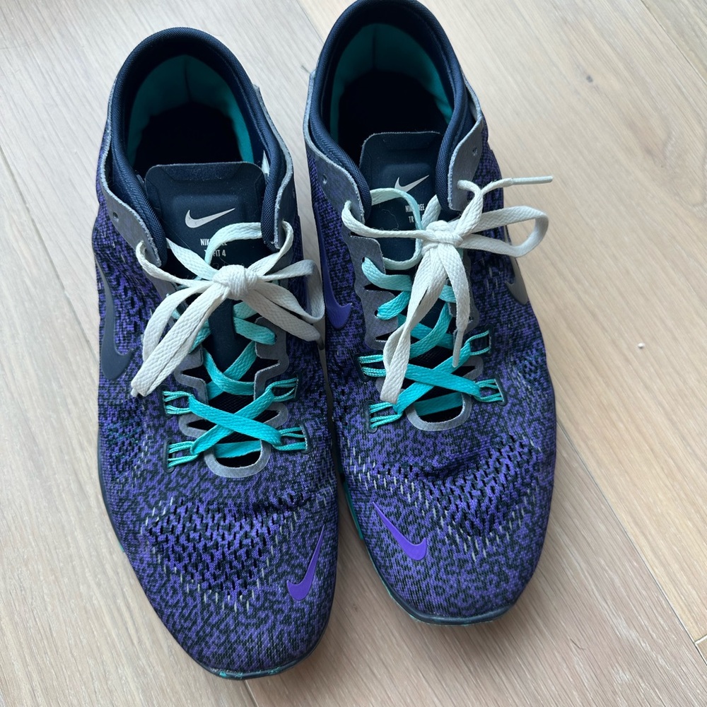 Nike Free TRFit 4 Sneakers in Purple & Mint